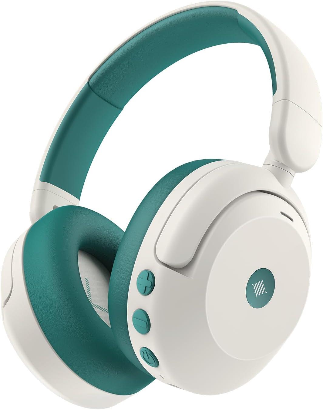 iclever Noise Cancelling Kopfhörer Kinder Bluetooth 5.4, 60H Spielzeit, 80dBA Sichere Lautstärke, Bequeme Passform, Preisgekrönte AUX Kabel für Flugreisen
