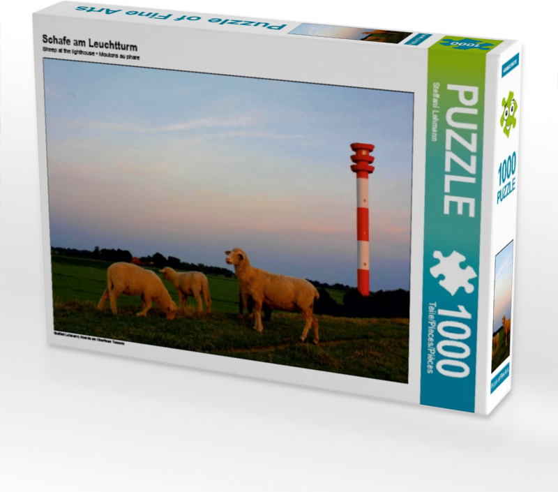 Calvendo Schafe am Leuchtturm 1000 Teile Puzzle quer 640x480mm, Lehmann Steffani; 7357719