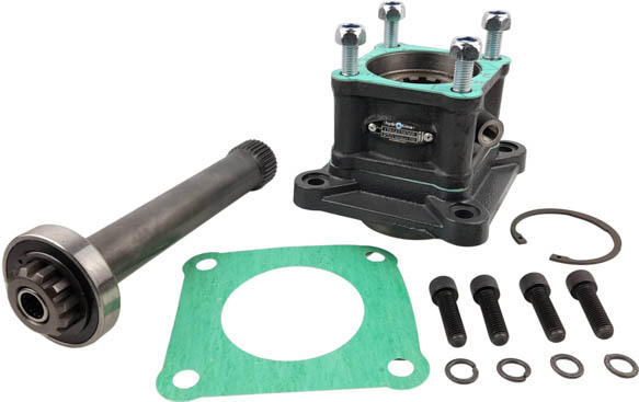 TirShop Zapfwelle mit Flansch, 255 mm Welle und Kippkupplung Volvo FH FM FL