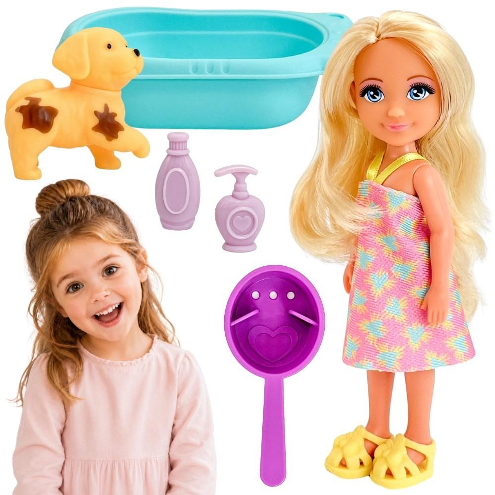 Woopie Royal Hundepuppe mit Badewanne und Haustierpflegezubehör 57635