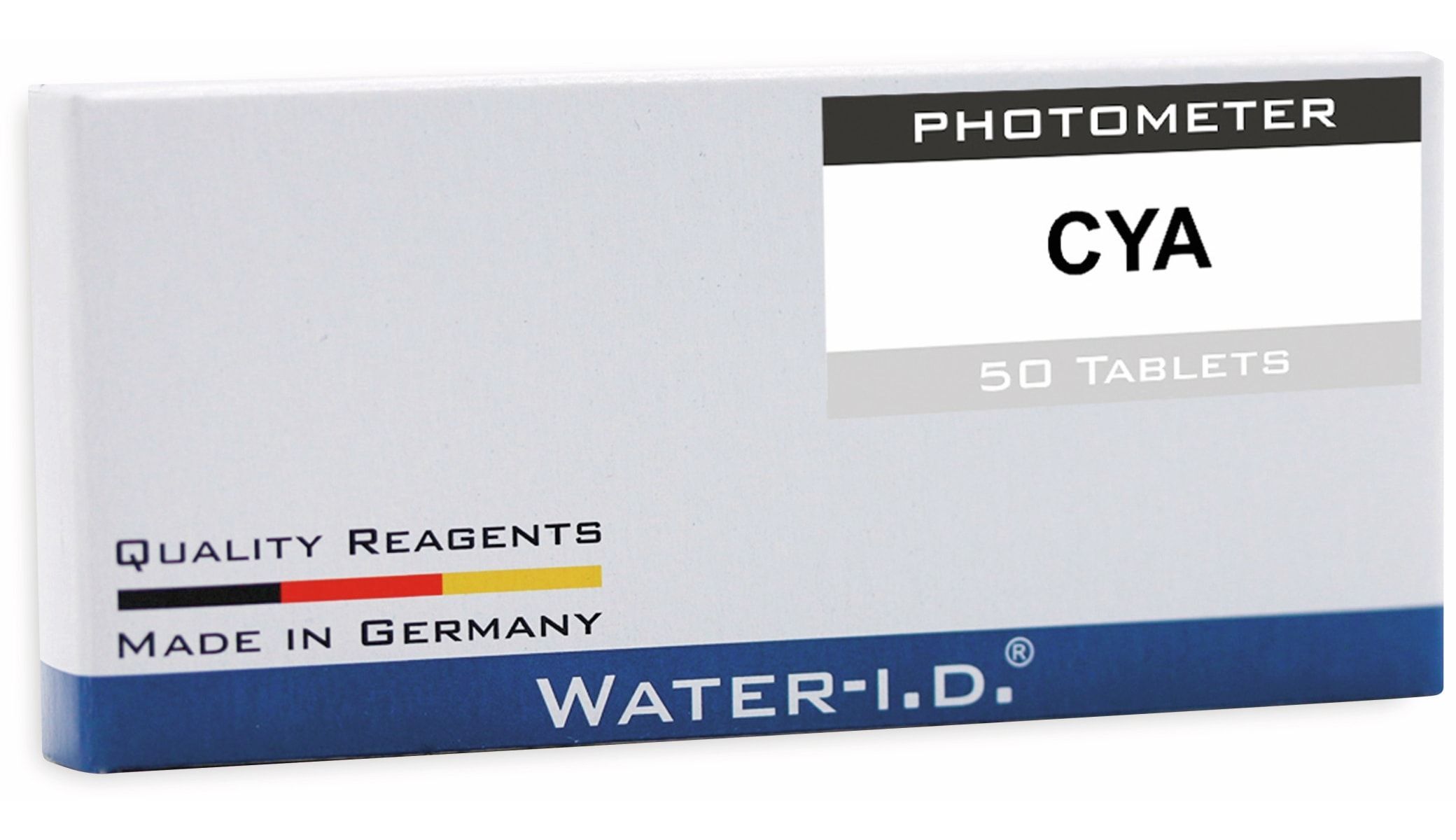 Water-id WATER-I.D. Tabletten Cyanursäure für PoolLab und FlexiTester, 50 Stück TbsPCAT50