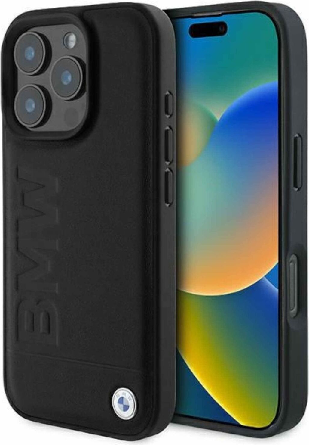Custodia BMW In Silicone Con Linee Turning E MagSafe Per IPhone 16 Pro Max 6,9" - Nero