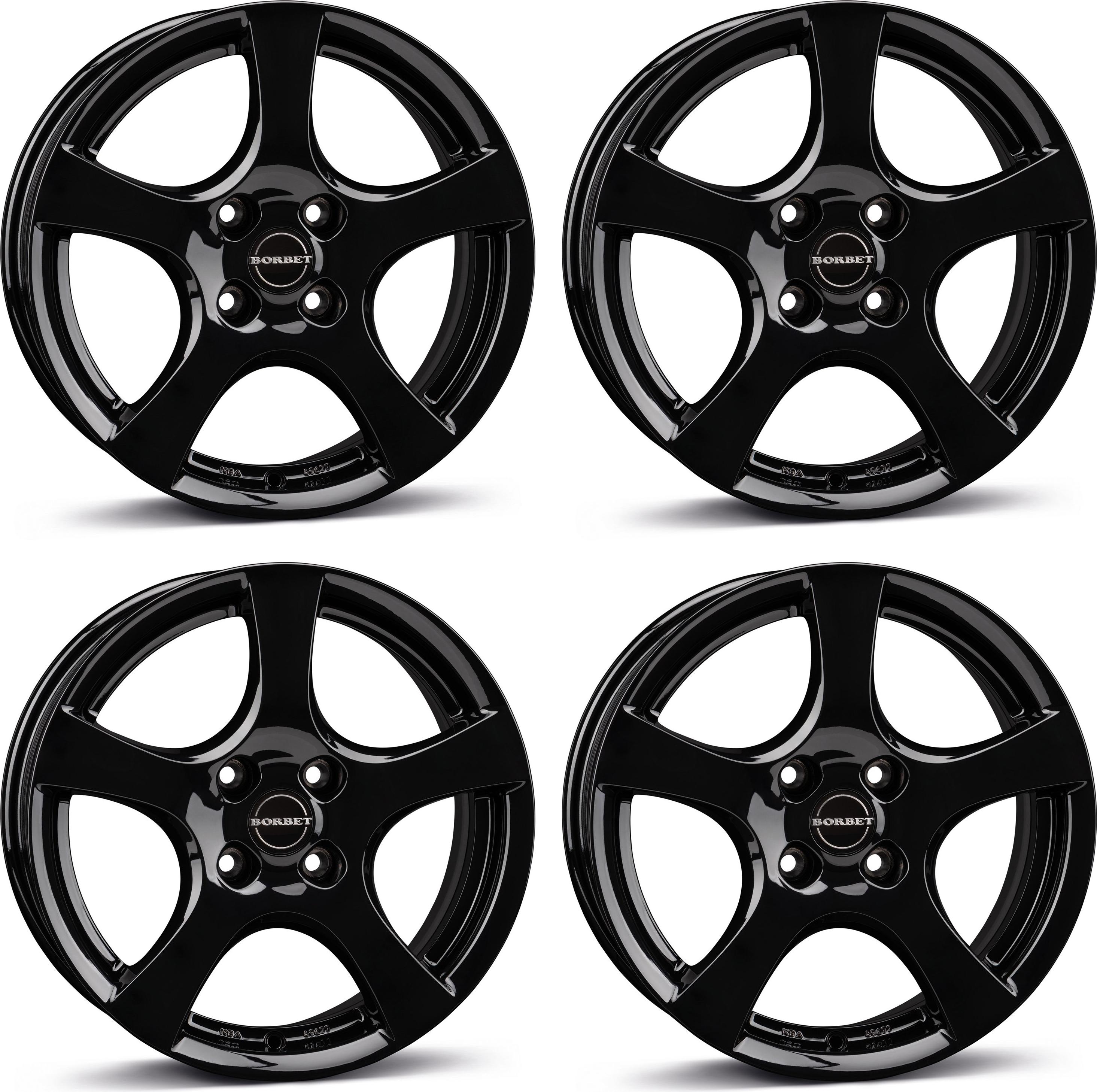 4 Borbet Felgen F 6.0x15 ET40 4x100 SW für Skoda Citigo Citigo-e 4x100 SW für Skoda Citigo Citigo-e Aluräder 4-F 60540100464,0BG/T