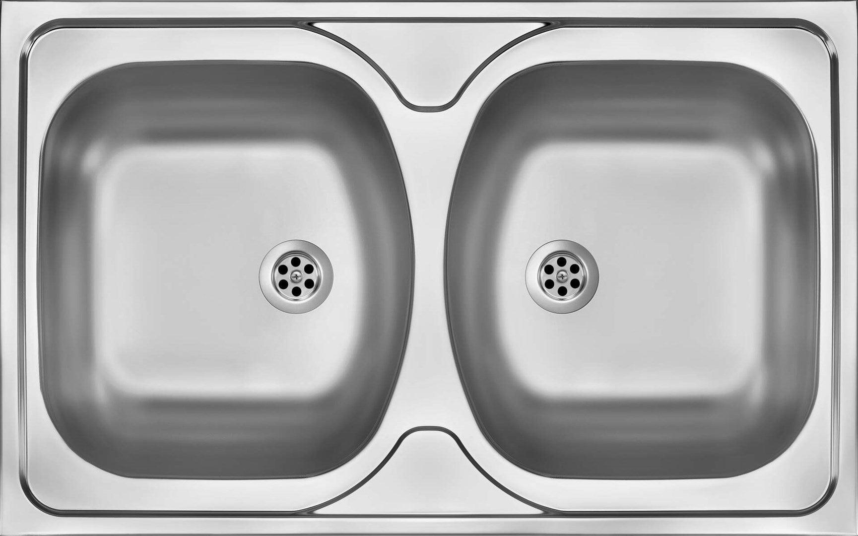 DEANTE 2-bowl steel sink - overlay ZM5 3200