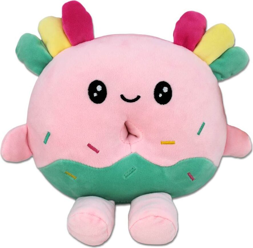 BEMIRO Axolotl Donut Kuscheltier kawaii in rosa