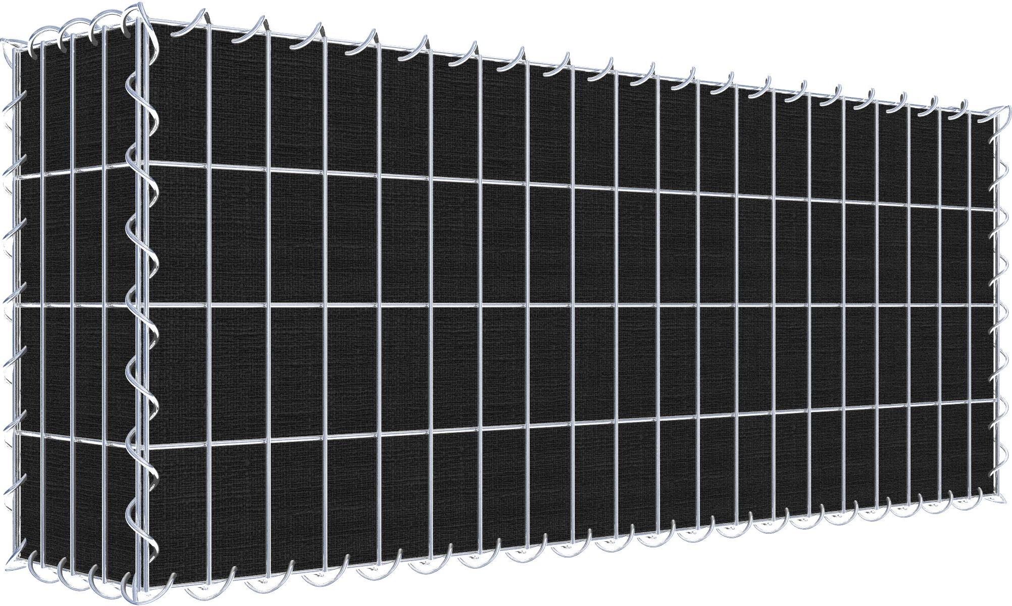 Gabiona Begrünte Gabione mit Vlies 100 cm x 40 cm x 20 cm (L x H x T), Maschenweite 5 cm x 10 cm, Spirale