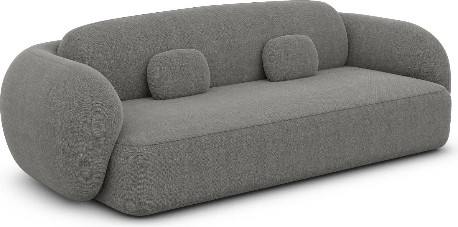 Strukturstoff 3-Sitzer Couch Mira Grau