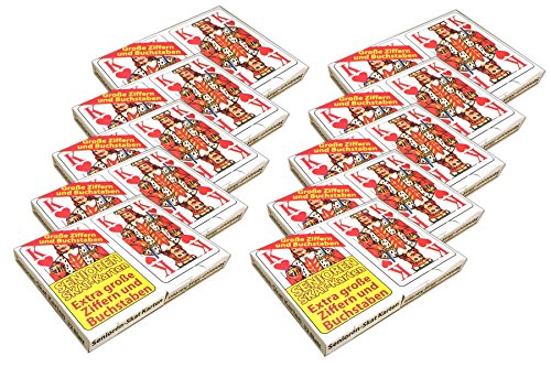 2 x 32 Blatt Senioren-Skatkarten Spielkarten Skatblatt Extra Große Schrift 