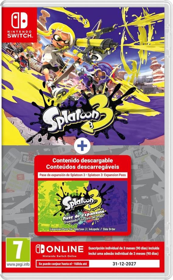 Spiel Nintendo Switch Splatoon 3 + Erweiterungspass + 3 Monate Nintendo Online Switch YG01010002404