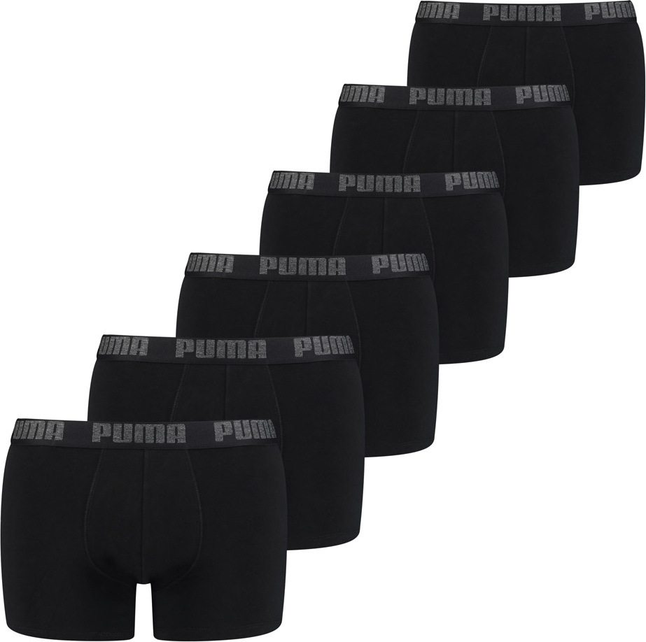PUMA Boxershorts Herren 6er-Pack Schwarz