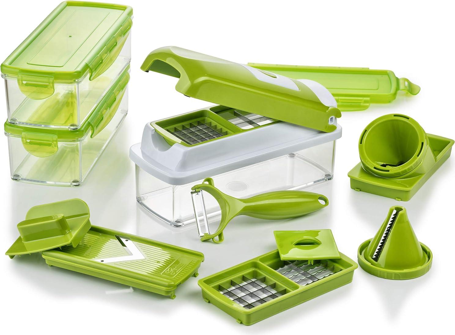 Markenlos Mandoline Gemüseschneider Spiralschneider Julienneschneider Würfelschneider - Julietti Smart Schneiden Schälen Juliennes