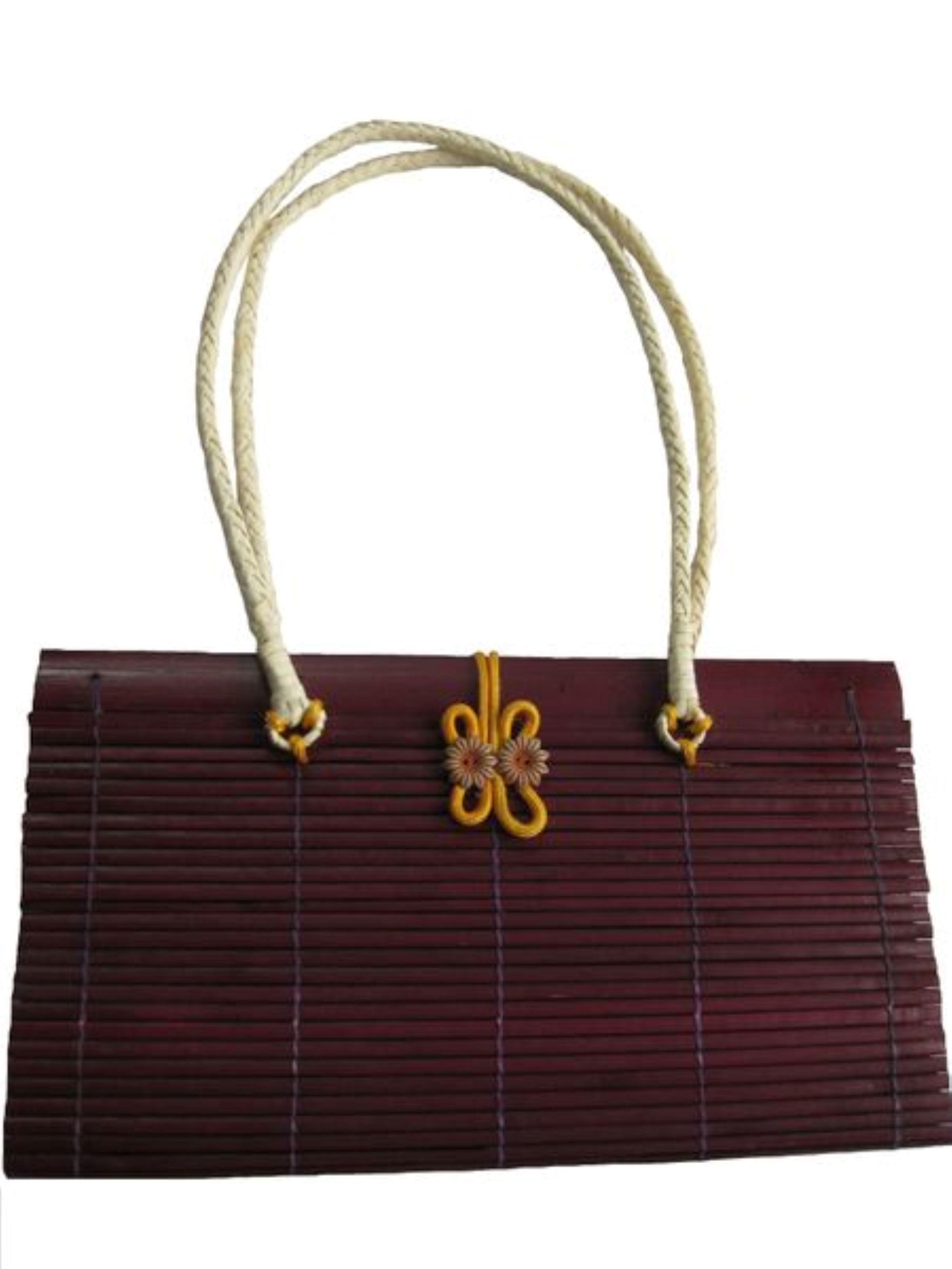 artasia – Franz Xaver Hauber – Einzelkaufmann Tasche aus Bambus im japanischen Stil, Umhängetasche, Farbe:braun 103/962/001-16braun