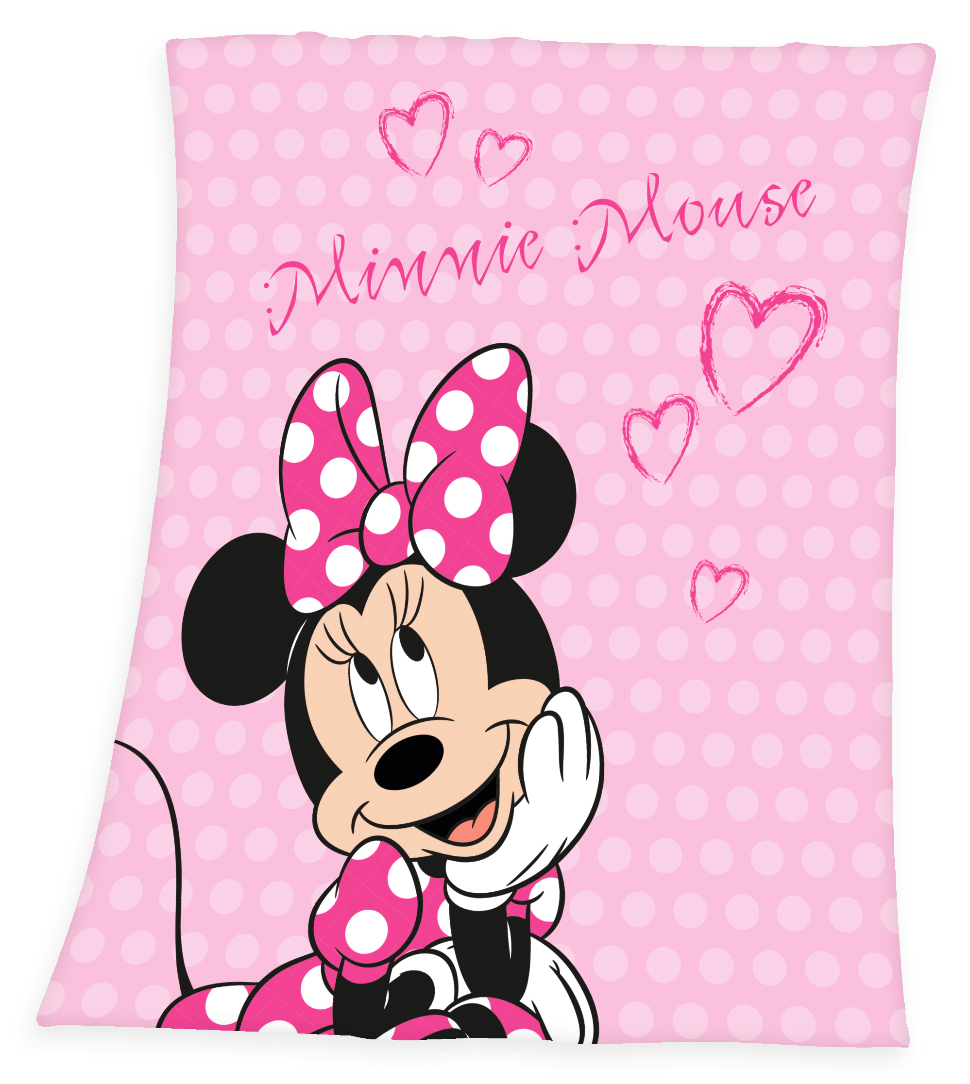 Minnie Maus Mouse Fleecedecke Decke Kinder Kuscheldecke Retro 90 x 120 cm Disney 