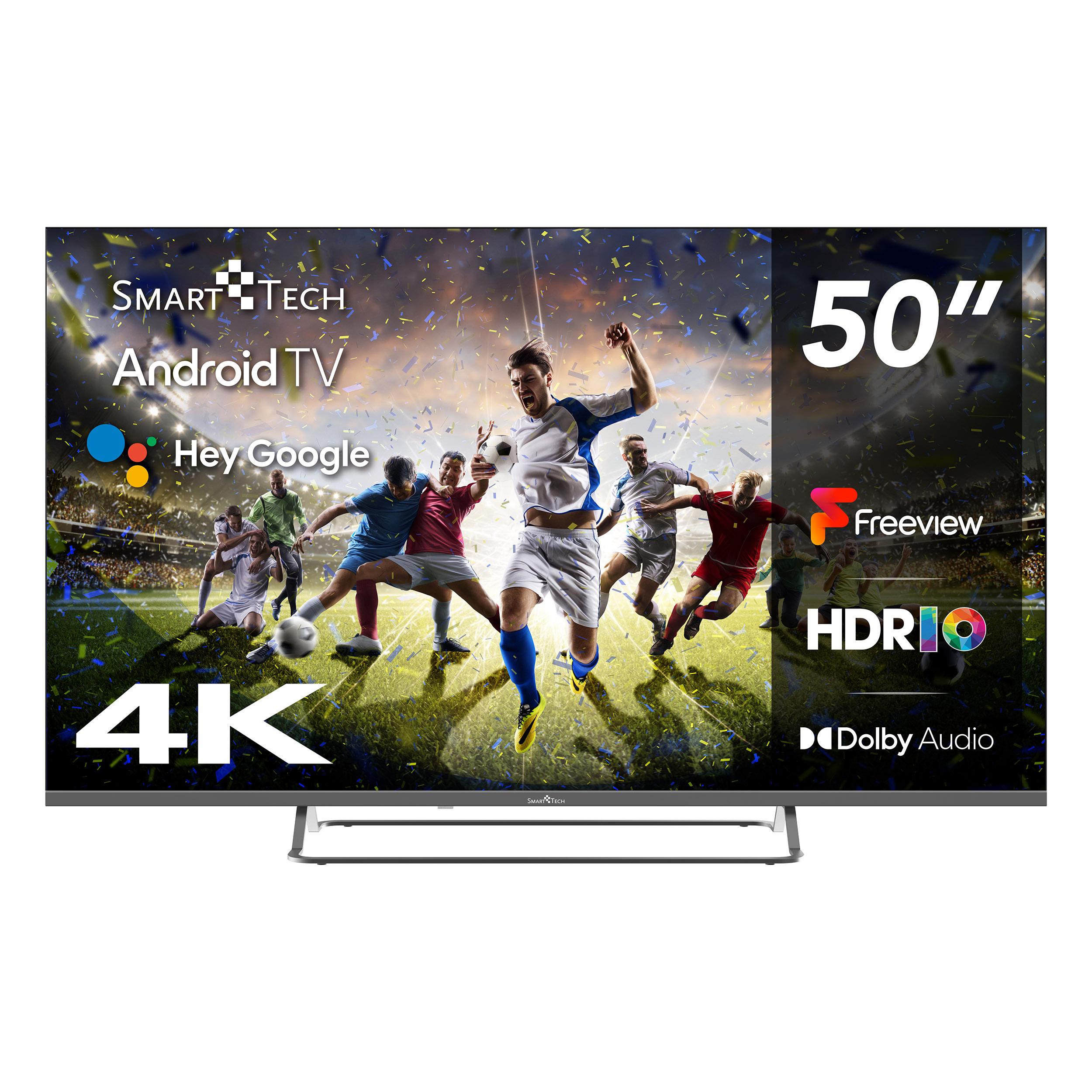 Smart Tech 50QA20VAUK, 50 Zoll (126 cm) 4K UHD-QLED Smart-Android-Fernseher, YouTube, Netflix, Prime Video, Disney+