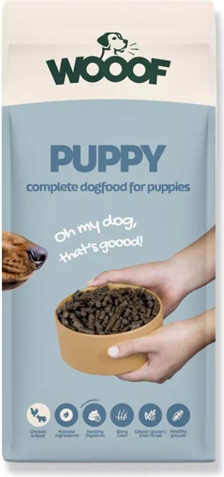 Hundetrockenfutter WOOOF Puppy 14KG Gepresstes Welpenfutter für gesundes Wachstum 390341
