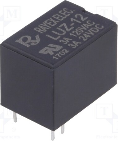 TNE 2x Relais: elektromagnetisch USpule : 12VDC 3A/120VAC LUZ-12 Elektromagnetische _1GH_LUZ-12