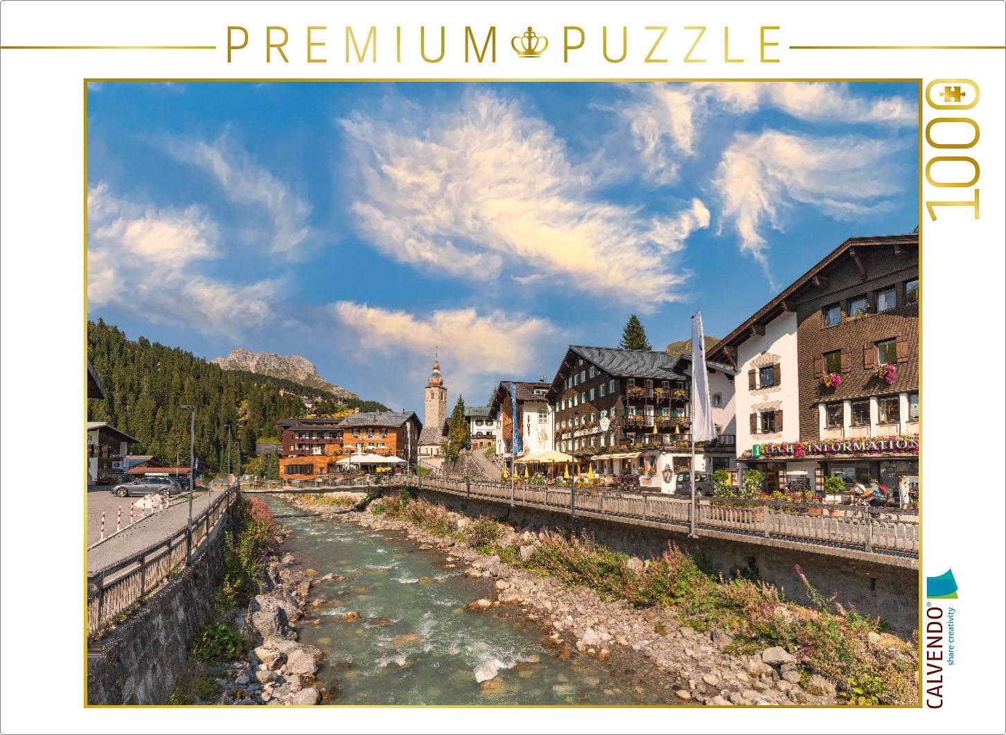 CALVENDO Puzzle Lech ein Vorarlberger Walserdorf mit ca. 1600 Einwohnern. | 1000 Teile Lege-Größe 64x48cm Foto-Puzzle für glückliche Stunden