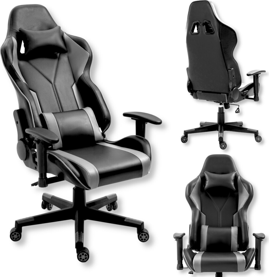 Herná stolička kancelárska stolička VIKING BLACK stolová stolička otočná ergonomická
