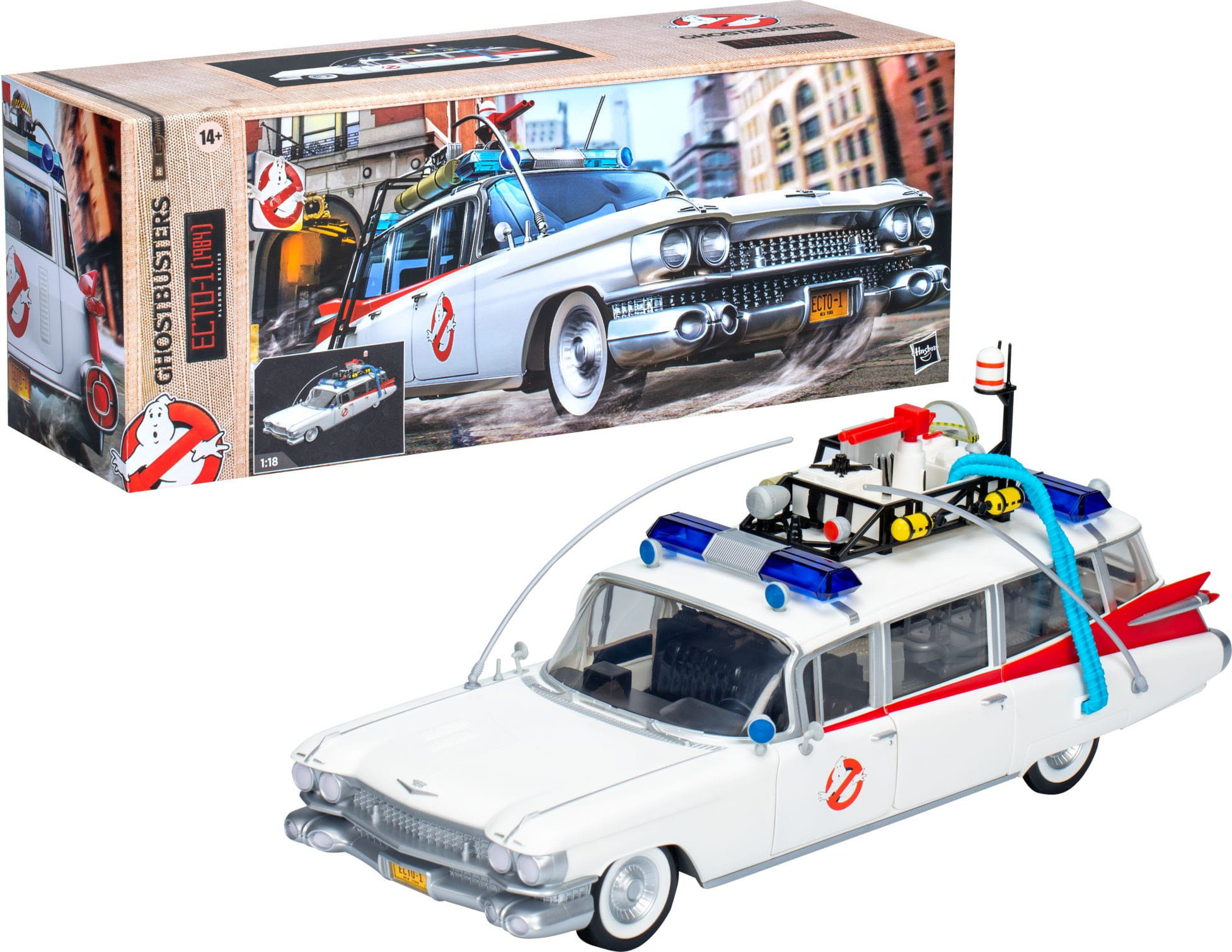 ECTO-1 Ghostbusters (1984) – Hasbro 1/18 – Plasma Series – Neuf – Figurine Véhicule