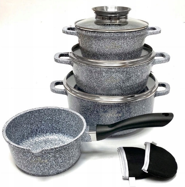 Zilner 9-tlg. Topfset,Topfset Induktion, ,, Kochtopf Set|induktions Töpfe Set, Kochtöpfe, Töpfe Induktion Topfset induktionsgeeignet ZL-7076 Z-7076