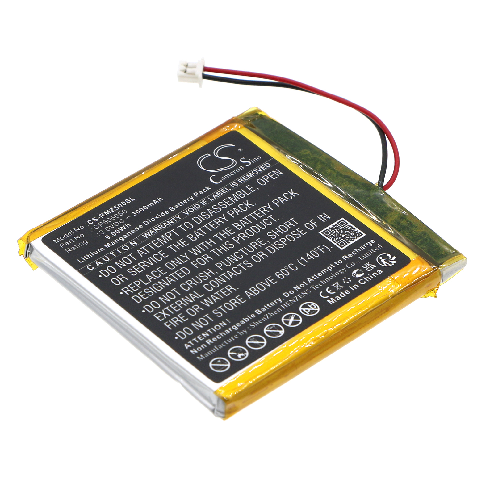 TECHTEK Akku Kompatibel mit [ROOMZ] room sensor Ersetzt CP505050