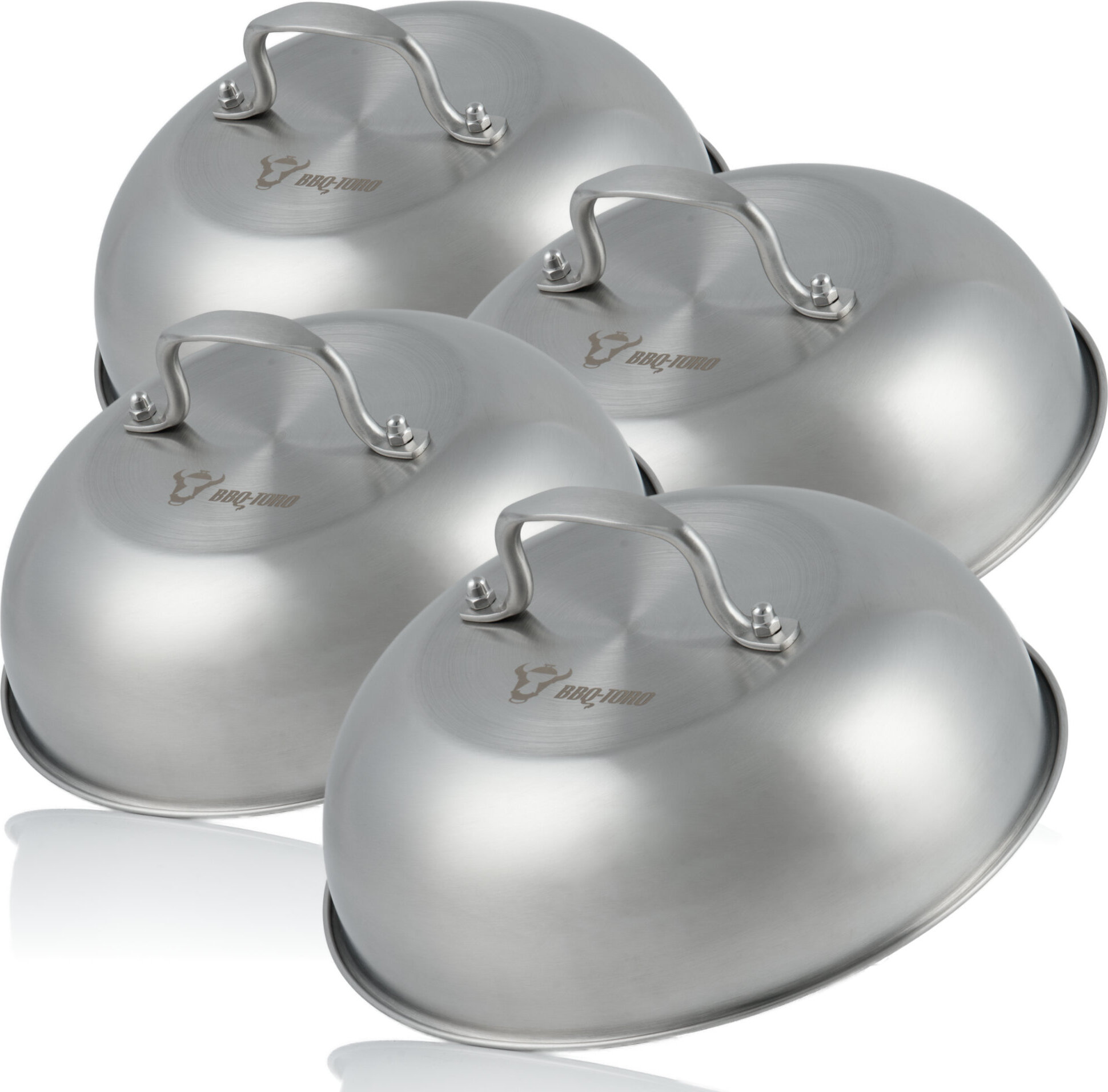 BBQ-Toro Edelstahl Wärmeglocke (4 Stück) | Ø 23 cm | Servierglocke, Glosche