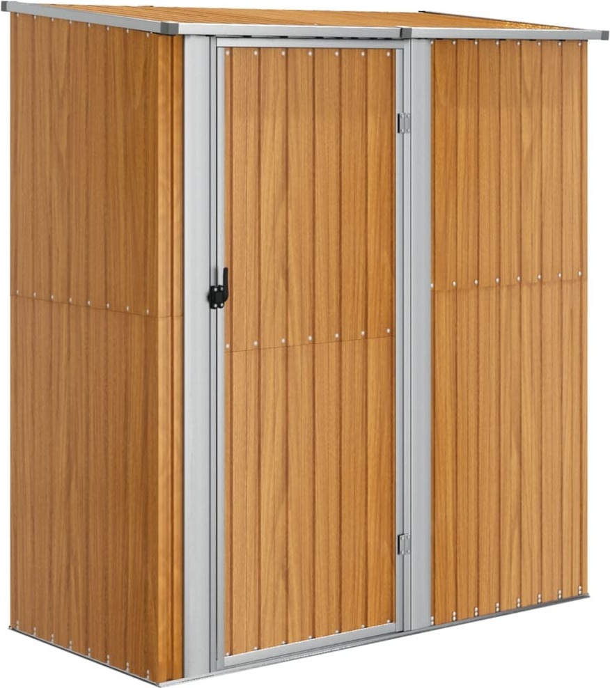 vidaXL Záhradný prístrešok 180,5x97x209,5 cm Pozinkovaná oceľ vzhľad dreva