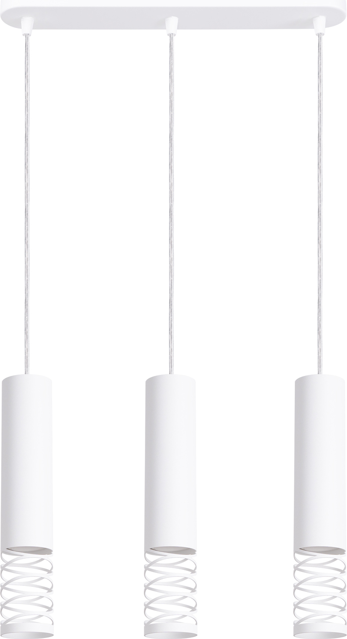 Pendelleuchte LAMI 3L weiß 3xGU10 10W Stahl 125x6x40cm Sollux Lighting