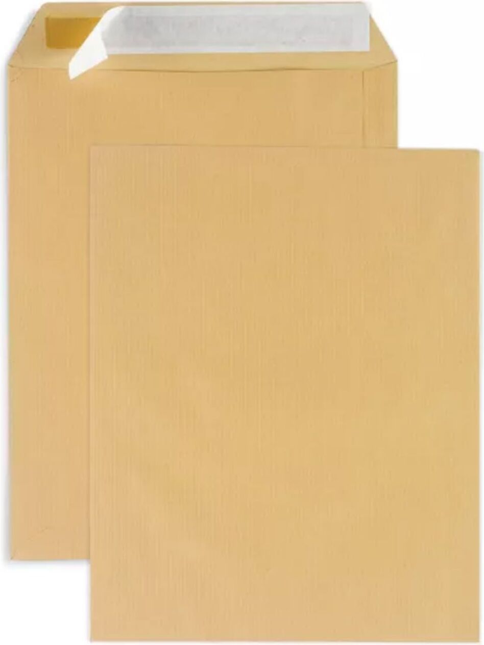 raja Kraftpapier Umschlag Braun 26 x 33 cm, recycelbar, zeitsparendes Falten 26x33cm