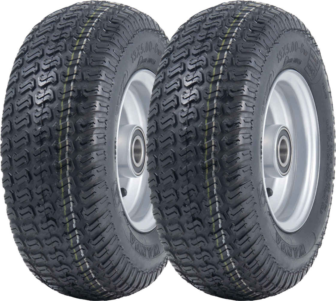 pneumatiky a ráfiky pre kosačky na trávu 13x5.00-6 Wanda P332- 25 mm 6205 ložiská (sada 2)