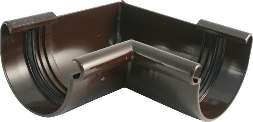 Marley Rinnenwinkel NW 125 mm, Innenecke, 90°, halbrund, braun 75983