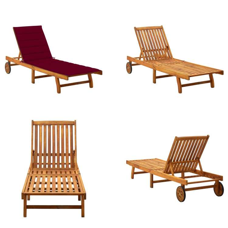 vidaXL Lehátko s opierkou Akáciové masívne drevo - Lehátko - Lehátka - Drevené ležadlo - Drevené ležadlá