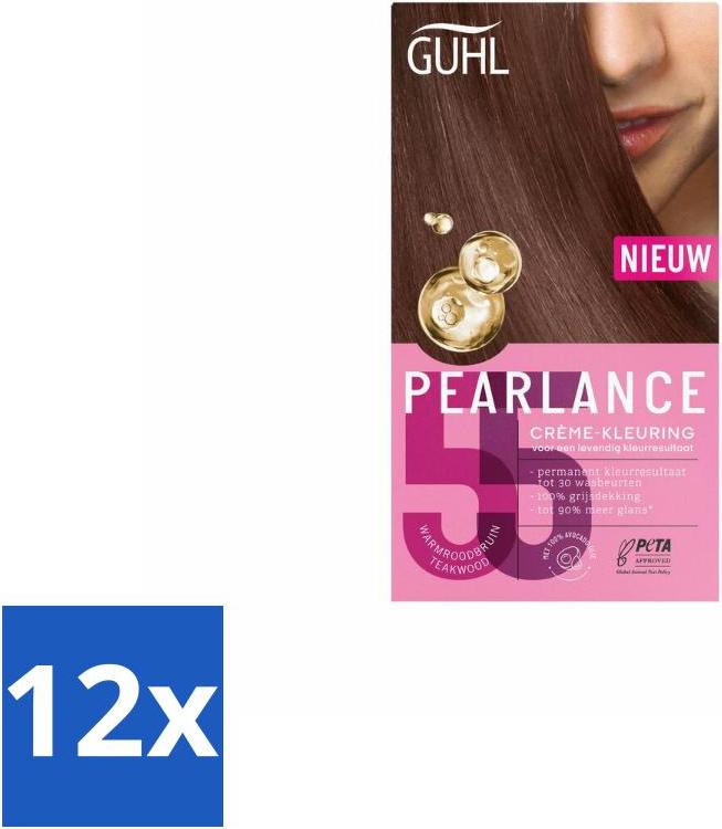 Guhl - Creme-Coloration - Nr. 55 Warmes Rotbraun Intensiv - Haarfärbemittel - Vorteilspack - 12 Stücke 8721412