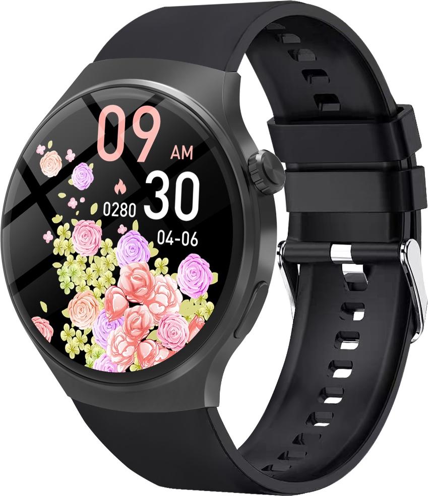 INF Bluetooth Anruf Smartwatch mit Herzfrequenz und Schlafüberwachung Schwarz 410938