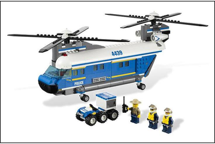 Lego City 4439 Hubschrauber Mit Doppelrotor Polizei Helikopter + Geländequad