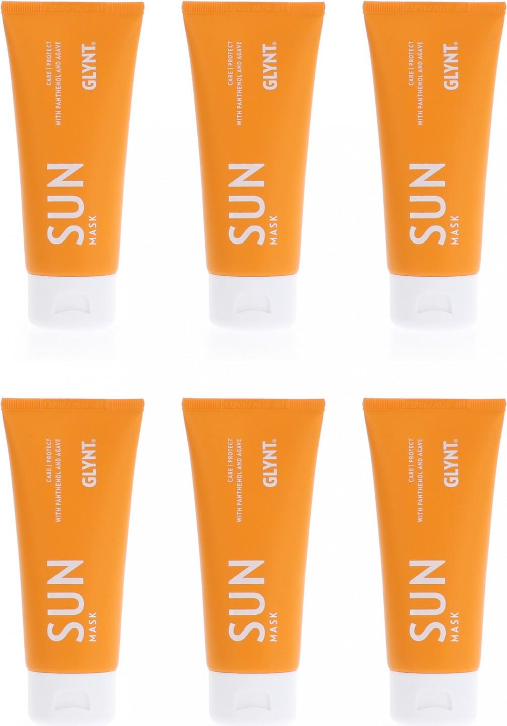 Glynt Sun Mask 6 x 100 ml für Sonnenstrapaziertes Haar Set