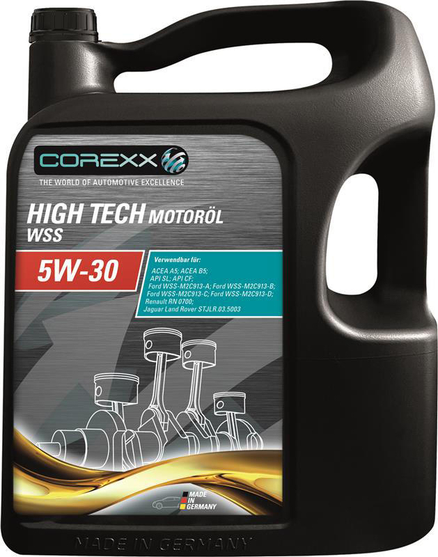 COREXX Motoröl High Tech WSS SAE 5W-30, HC-Synthese (Hydro-Crac