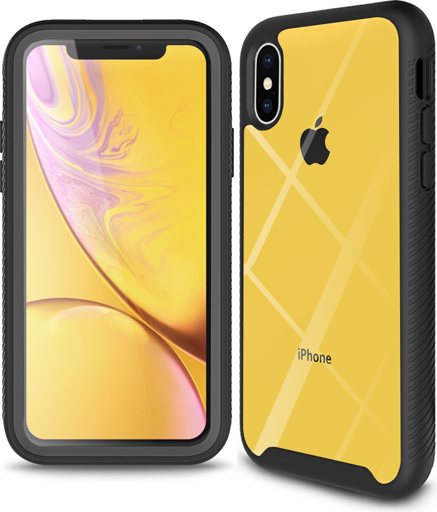 Techsuit Defense360 PRO kryt + ochrana displeja - iPhone XR - čierna