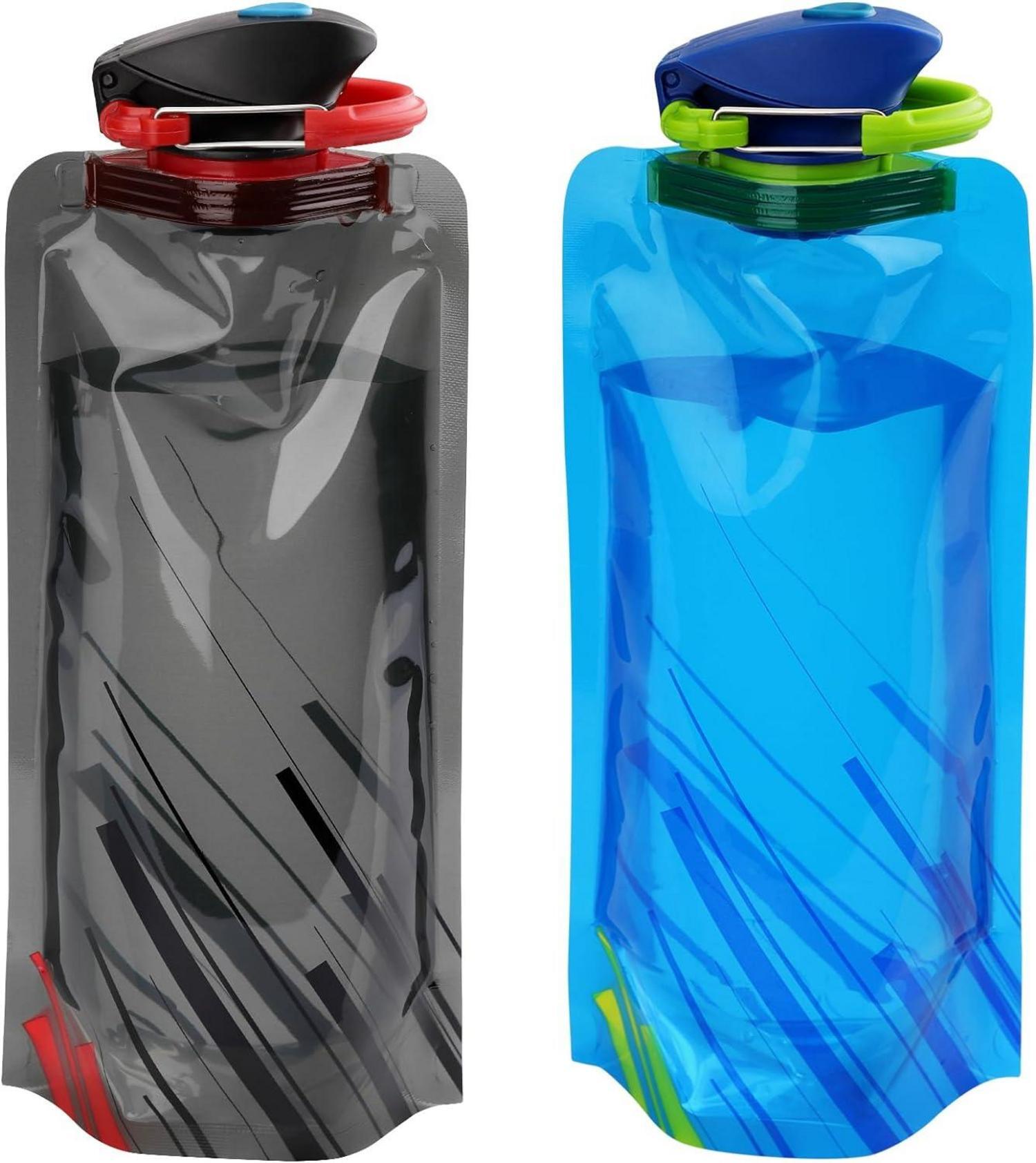 Sonstige VIEVRE 2er Pack Faltbare Trinkflasche Schwarz & Blau 700ml
