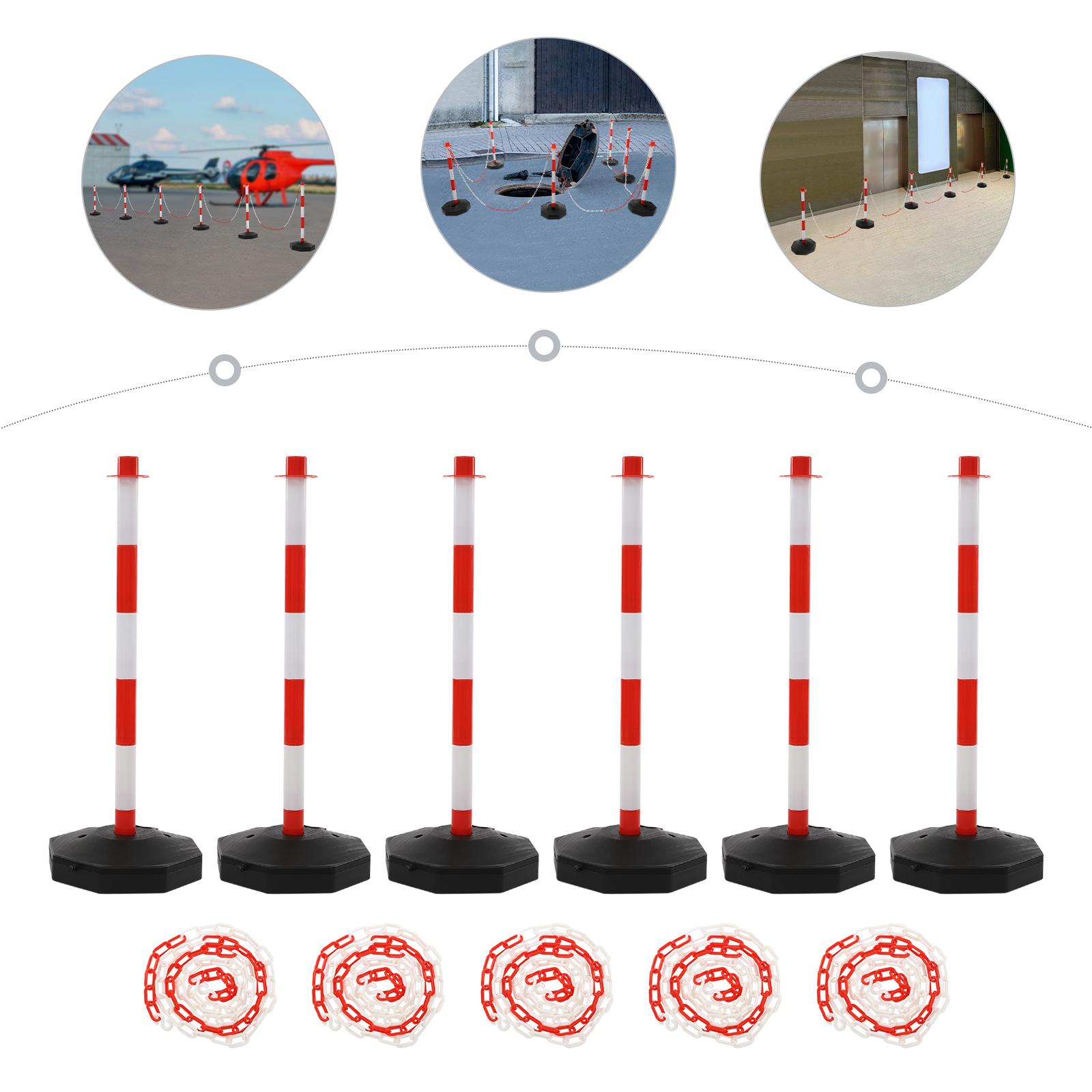 GreatDEshop2021 6 Pack Verkehrssicherheitsleitkegel, Verkehrsleitkegel mit befüllbarem Boden, Verkehrssicherheitsbarriere BGQH3H-000400-WL