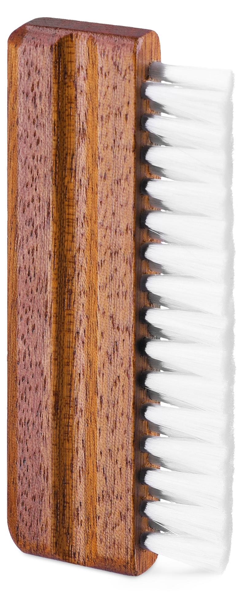 kwmobile Nylon Reinigungsbürste mit Holzgriff für Schallplatten - Schallplattenbürste für Vinyl - LP Plattenbürste - Plattenspieler Bürste 54147.01