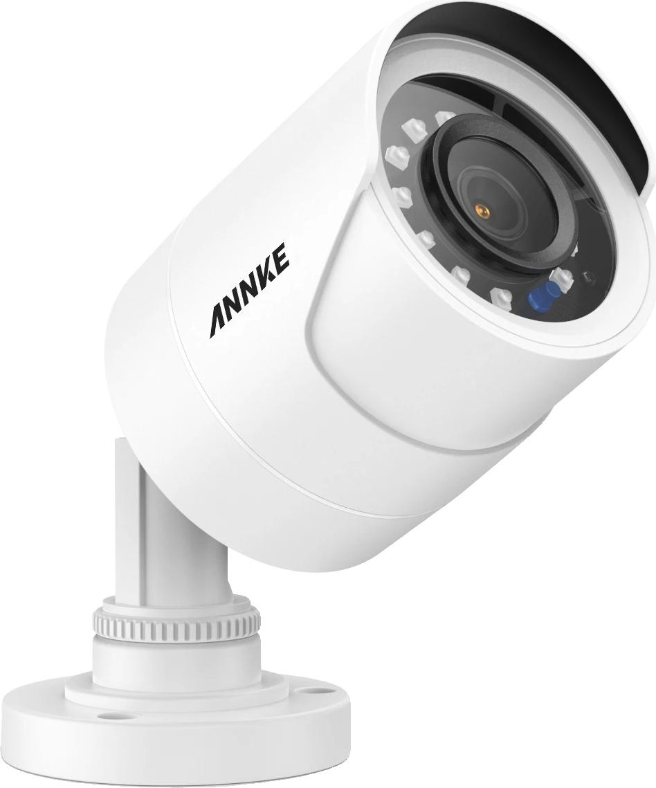 Plnofarebná vonkajšia bezpečnostná kamera, rozlíšenie 1080P HD, nočné videnie do 20 metrov, digitálne WDR, biela