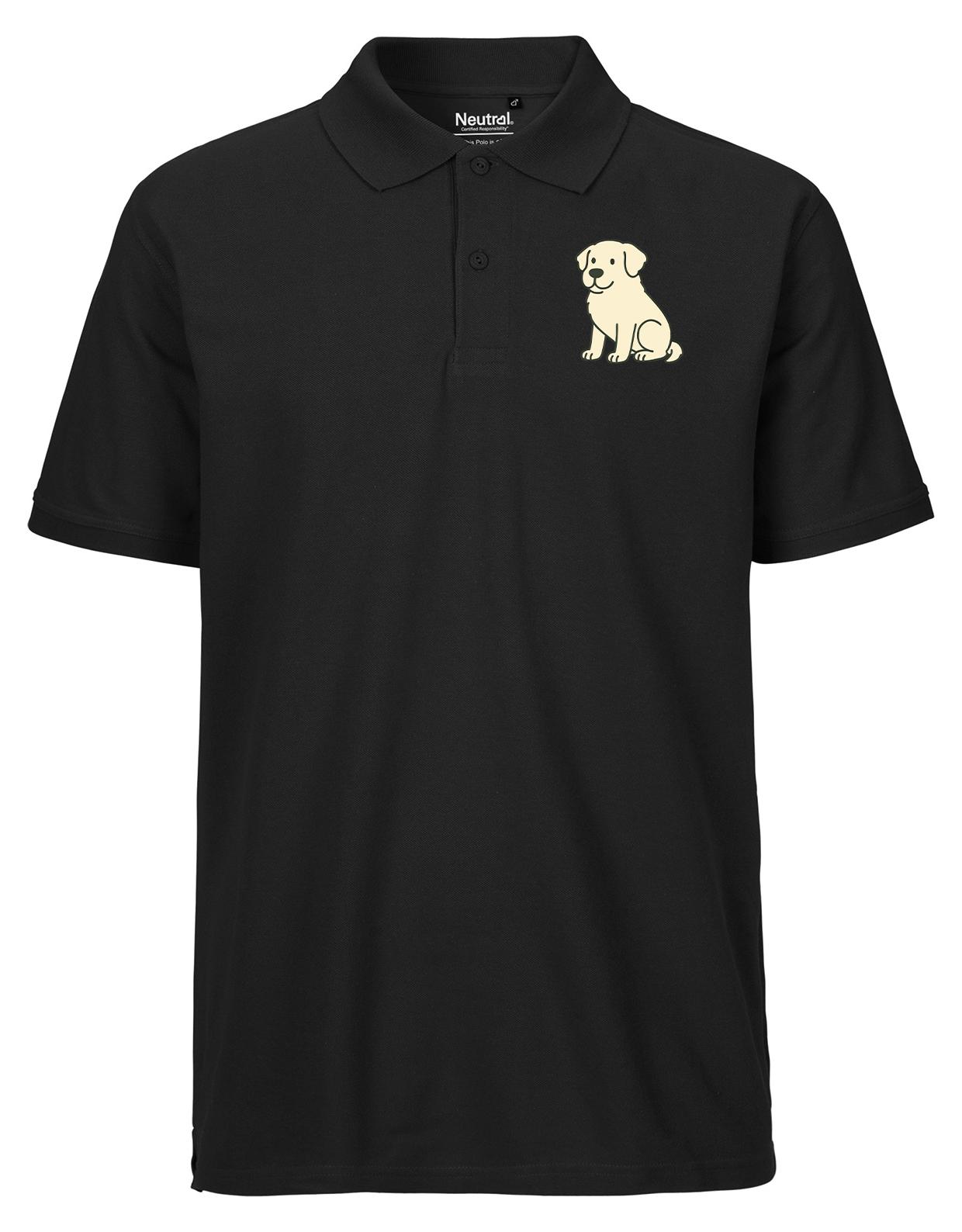 Hellweg Druckerei Huuraa Herren Polo Shirt Kuvasz Comic Kuvi S Black Bio Baumwolle Fairtrade Poloshirt Geschenkidee 6652HP-S-BLA