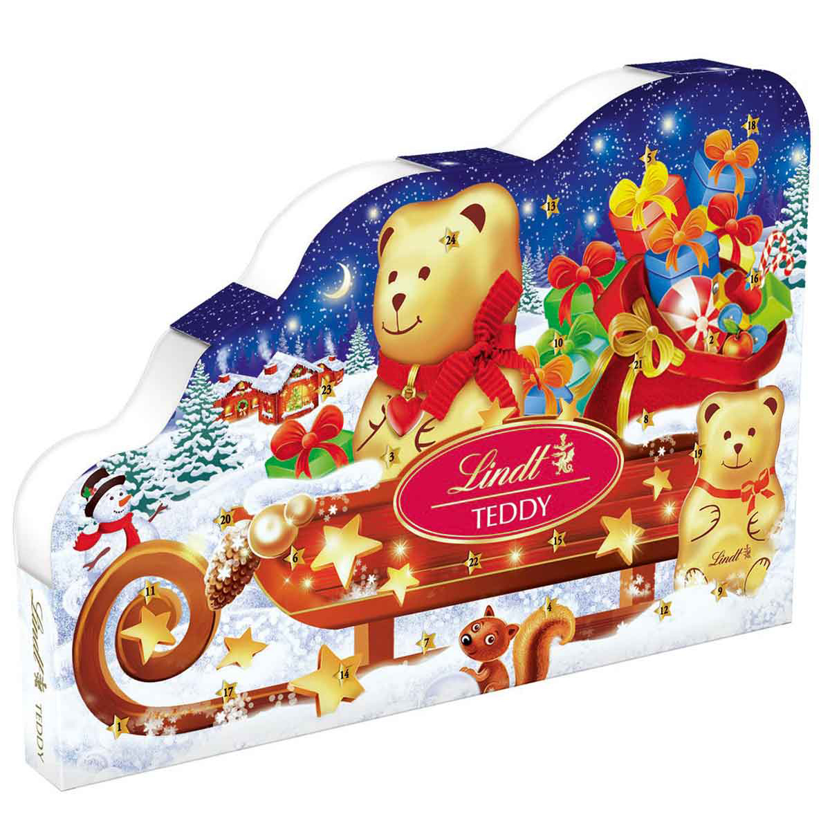 Adventný kalendár Lindt Teddy osladí deň fanúšikom Vianoc 265g