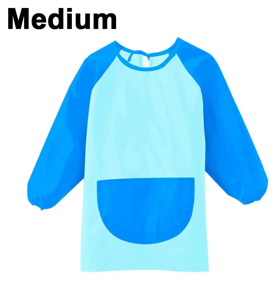 Elkuaie Kids Art Smocks,Long Sleeve Children Smock,Waterproof Anti-oil Kids Apron,With Pockets Art Smock and Apron for Kids 20260826-Say-CDCP-160