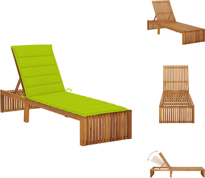 vidaXL Lehátko s vankúšom z masívneho dreva akácie - Lehátka