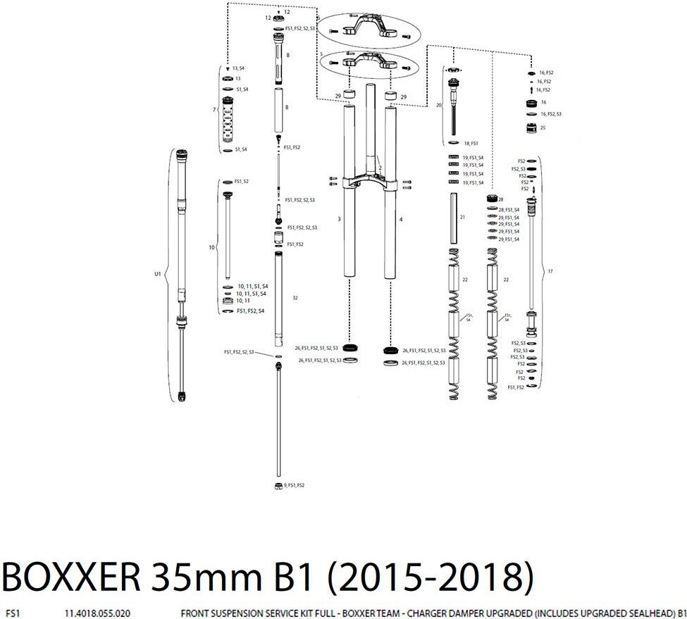 ROCK SHOX Rockshox Boxxer Team Charger Kit One Size 114.018.055.020