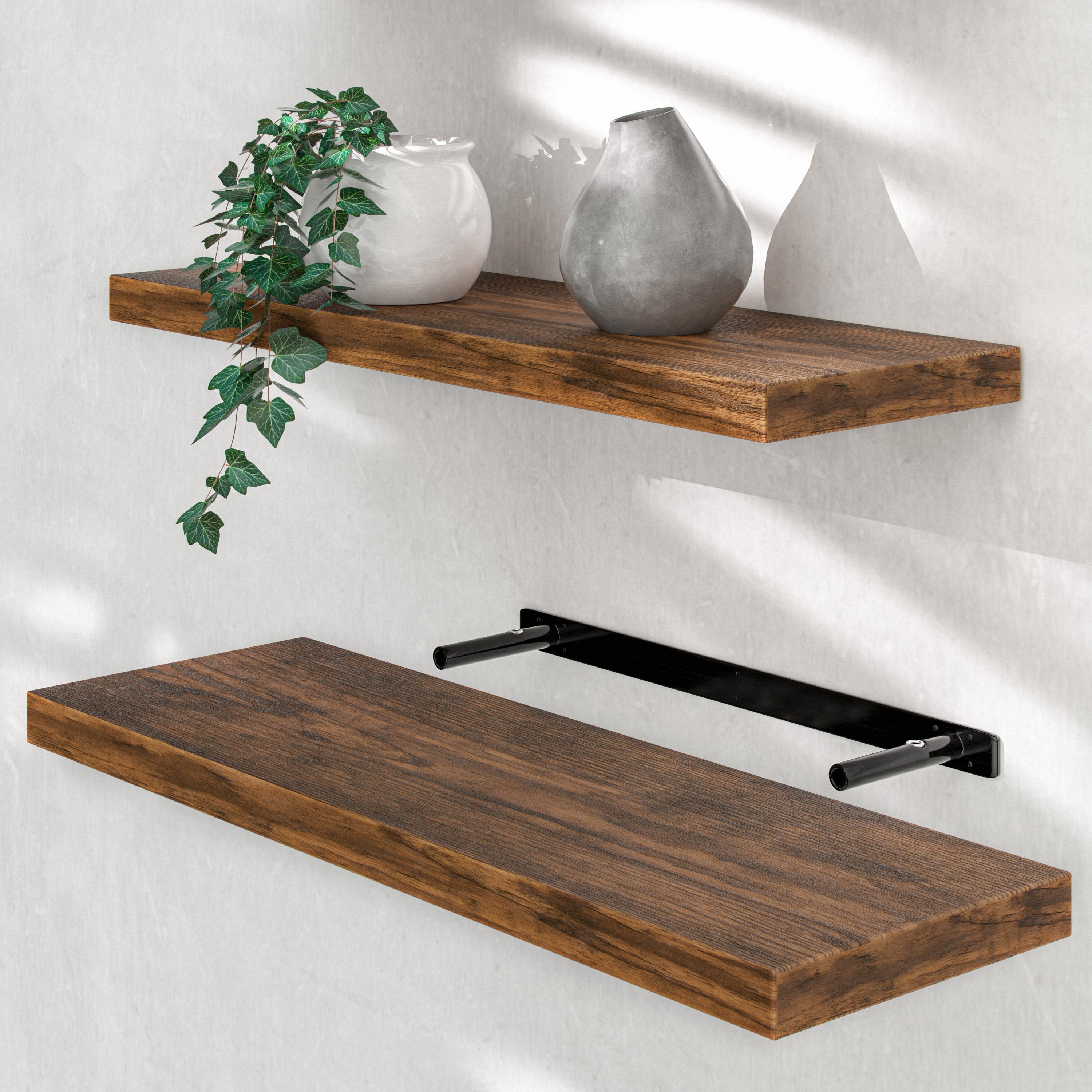 Floordirekt Wandregal 'Stockholm' – Schwebend, Beige Matt, 80x23x4 Cm, Bis 12 Kg Belastbar, Für Bücher & Deko