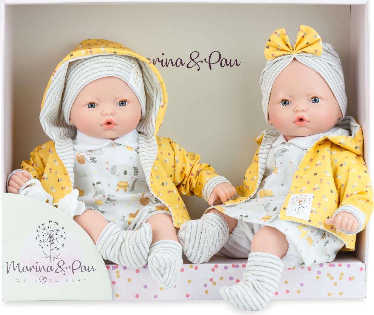MARINA & PAU Interaktive Pitus Zwillingspuppen 40cm Marina&Pau