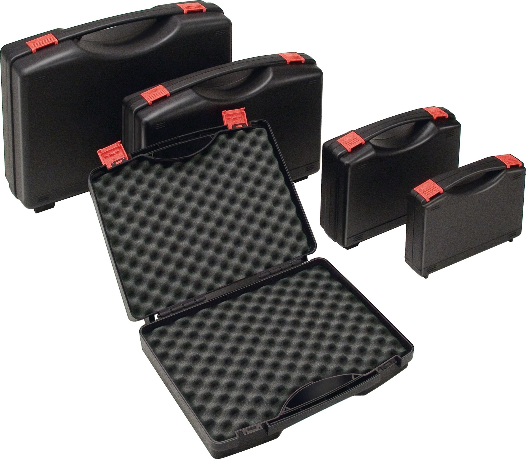 W. AG Funktion+Design Kunststoffkoffer L450xB360xH140 mm PP 1 Griff m. Schaumstoffeinlage schwarz TEKNO 2019 SCHW/ROT